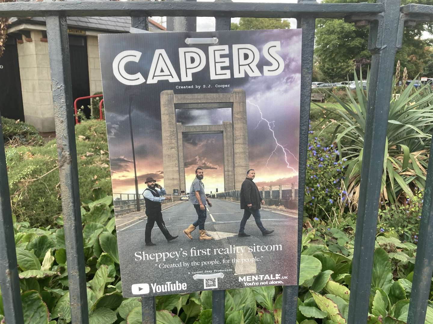 Capers poster seen in Queenborough