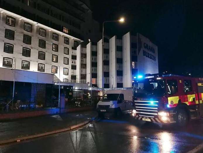 Two people were injured in November when the wall of the hotel collapsed in high winds. Picture: Socialist Party, Folkestone and Hythe