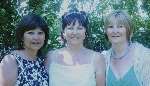 From left, sisters Susan Ince, 46, Lynda Ward, 42, and Denise Lewry, 45, have all been diagnosed with breast cancer