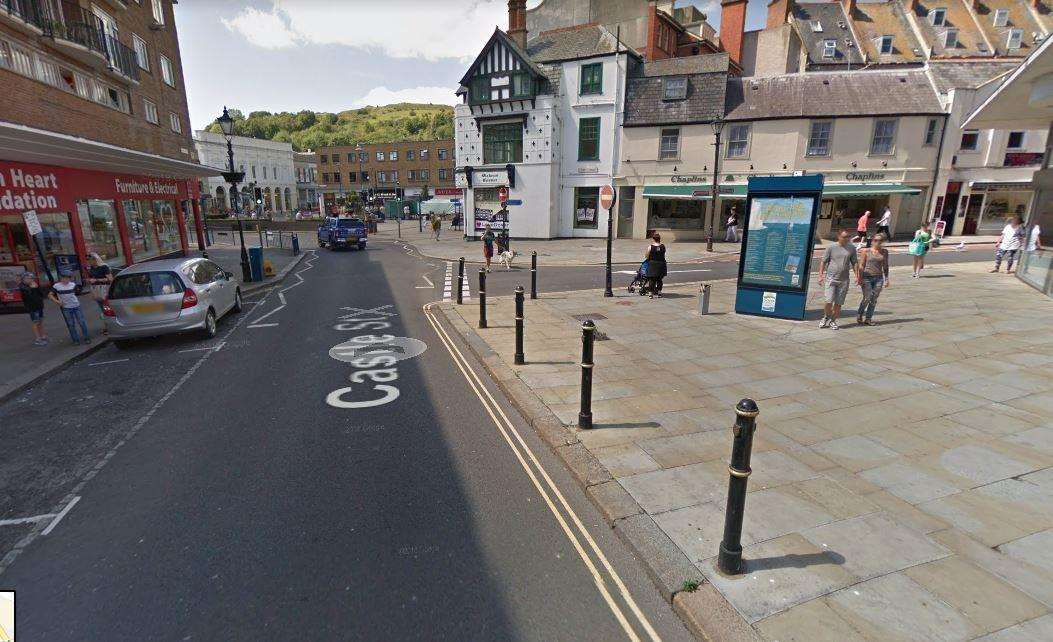 Castle Street and its junction with Church Street, Dover. Picture: Google Maps