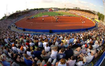 A packed Crystal Palace athletics stadium