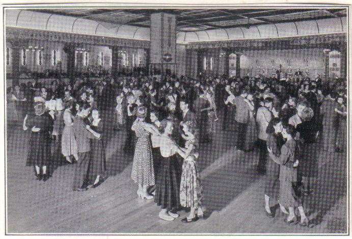 Ballroom dancers enjoy a spin at Dreamland. Date unknown