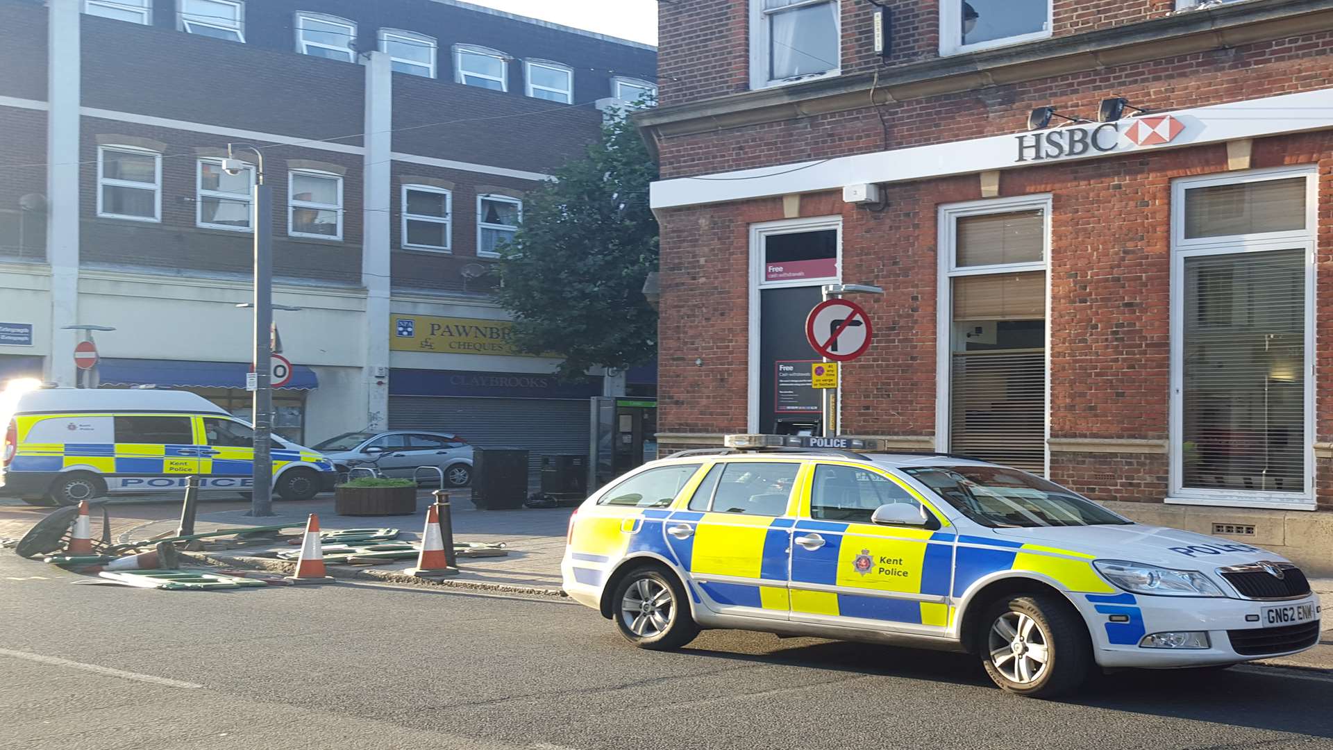 Police were called to HSBC bank