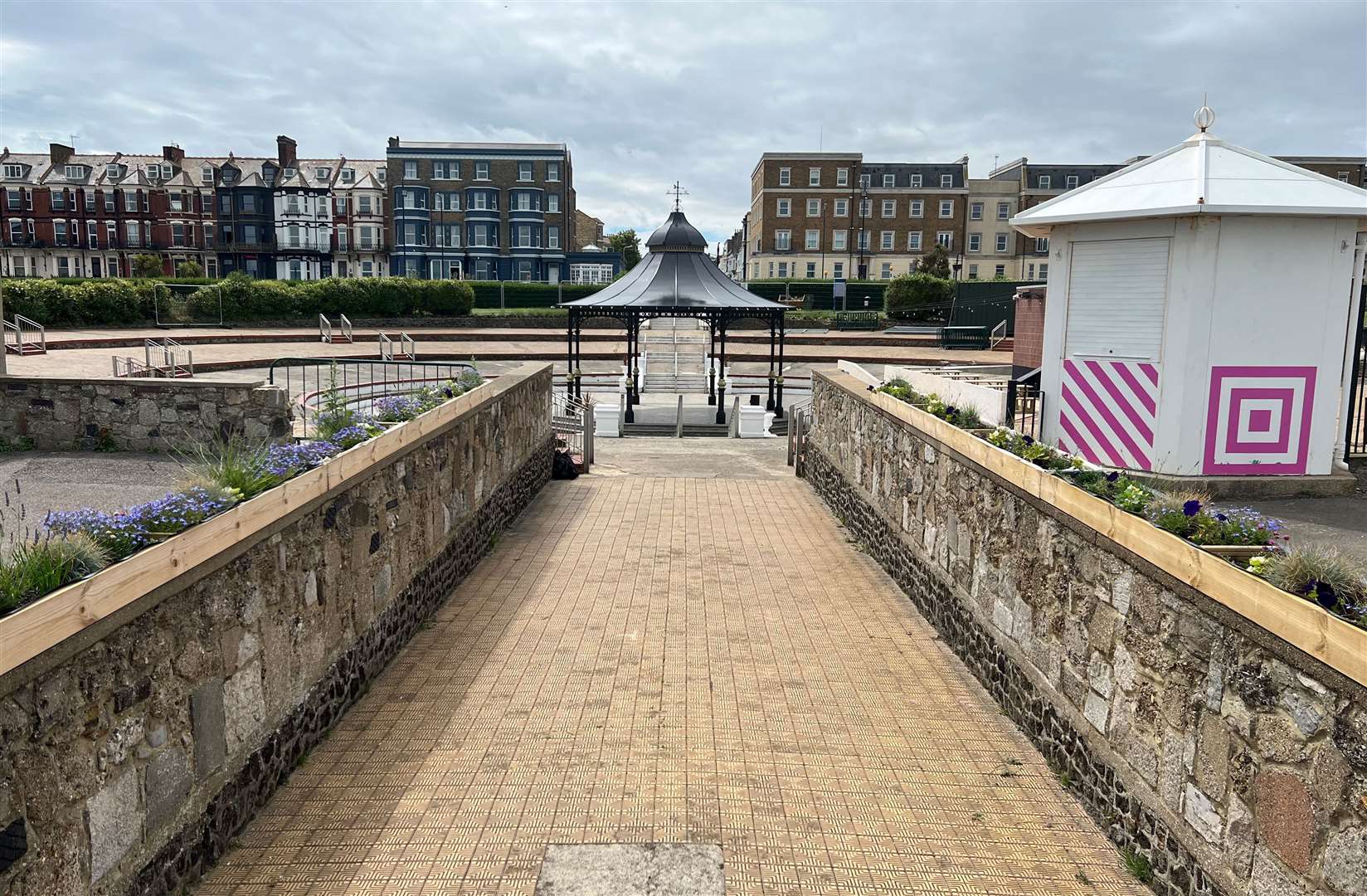 The bandstand at the Oval in Cliftonville today