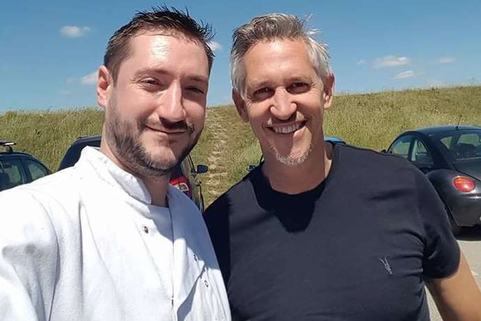 Gary Lineker at The Sportsman with sous chef Joe McMahan