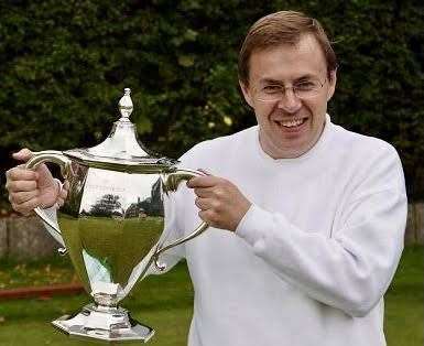 Robert Fulford with the British Golf Croquet Open Championship trophy
