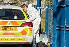 A forensics officer at the scene. Pic: David Wright