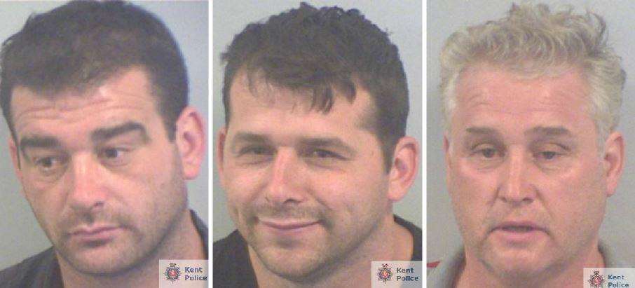From left, John Dunn, Tom Dunn and Absolem Brown were all jailed