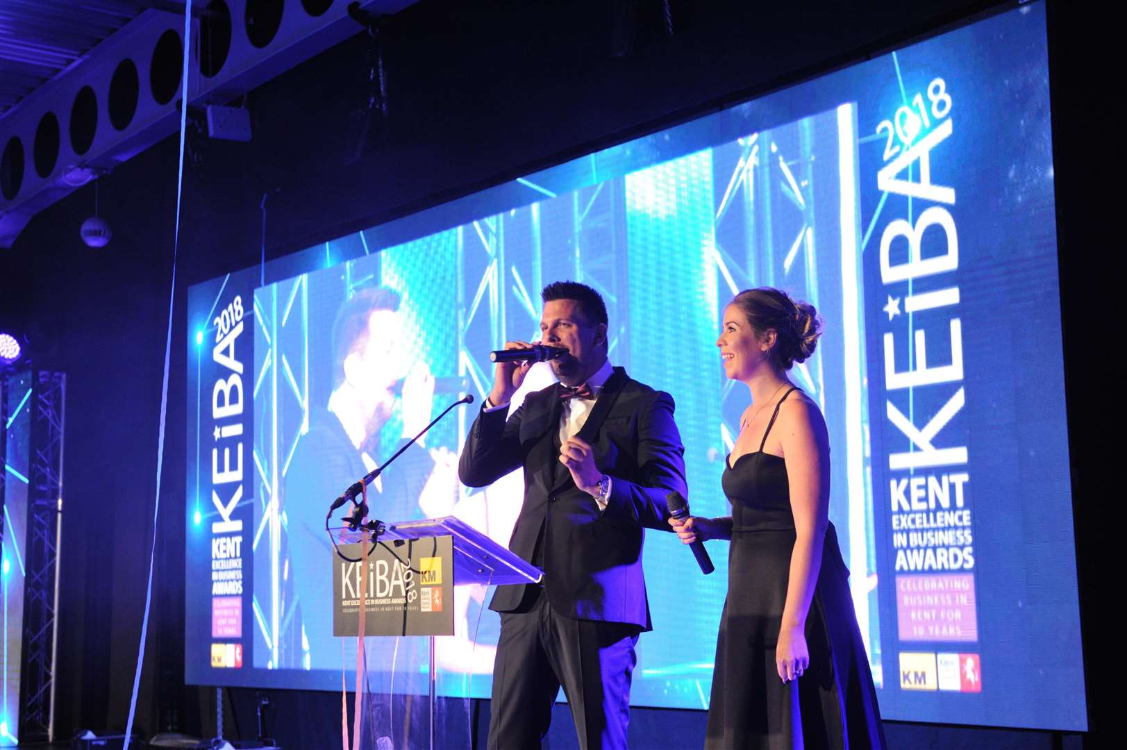 Hosts present last year's KEiBA awards ceremony at the Kent Event Centre