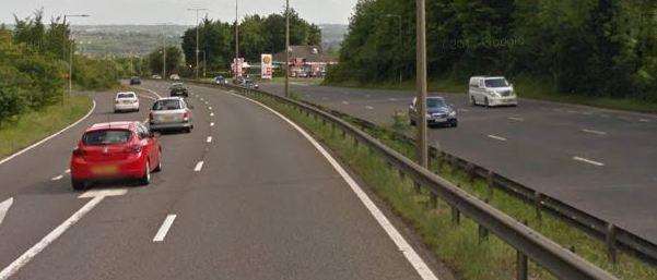 The crash happened on the northbound carriageway and is causing delays
