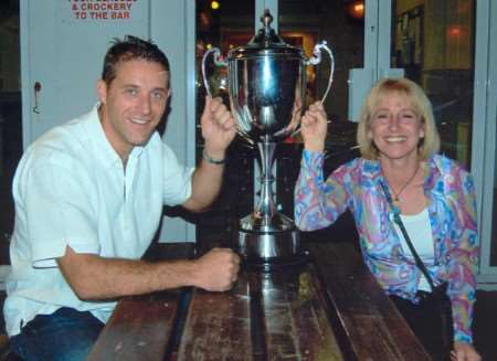 Whitstable Yacht Club duo of captain Dan Norman and Mel Rogers who won the World Dart 18 Catamaran Championship in Italy