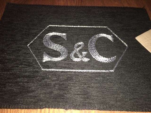 It’s all about attention to detail – even the table mats are beautifully embroidered with S&C