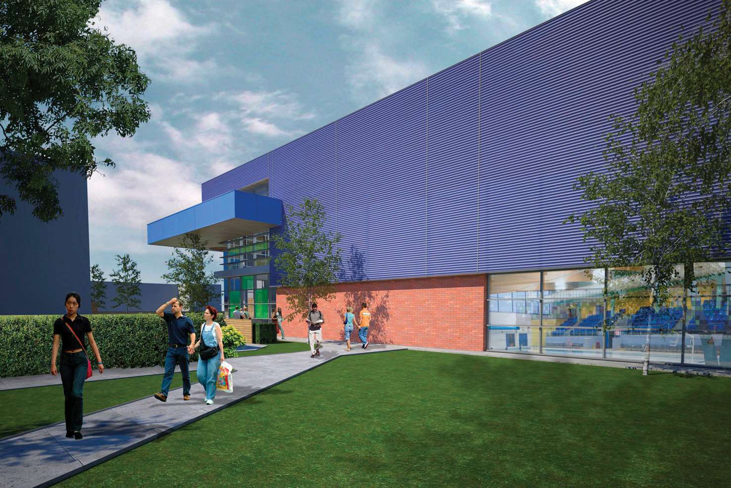 Artists impressions of a new leisure centre for Hythe