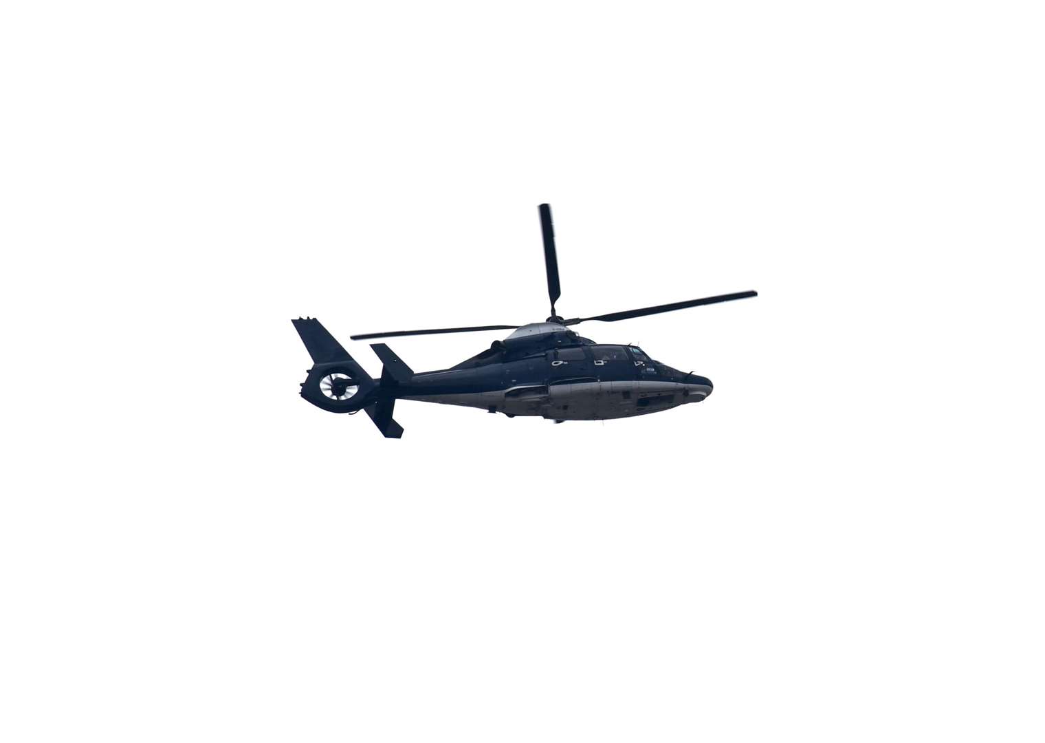 One of the helicopters flies over the town. Picture: Fraser Gray