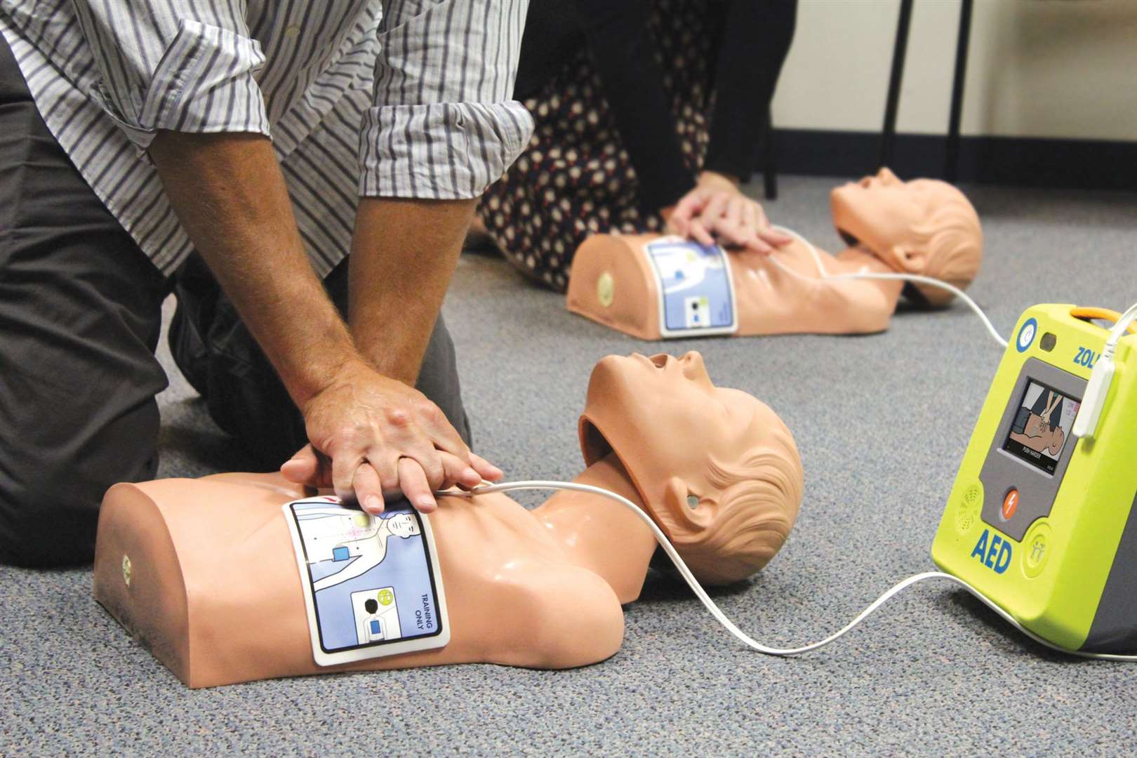 Heart Angels provide training on how to use a defibrillator with confidence