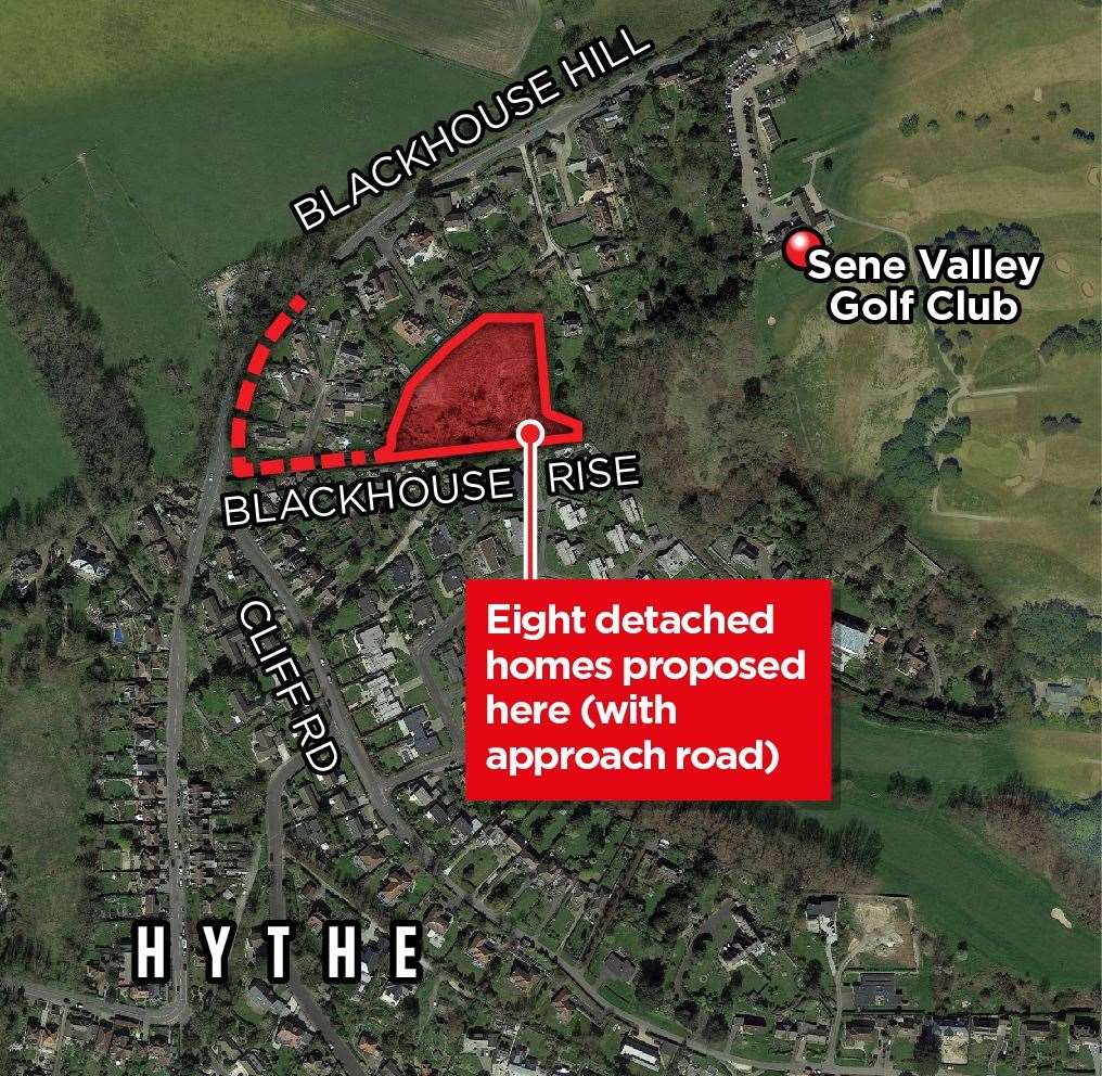 Graphic showing where the new homes will be built