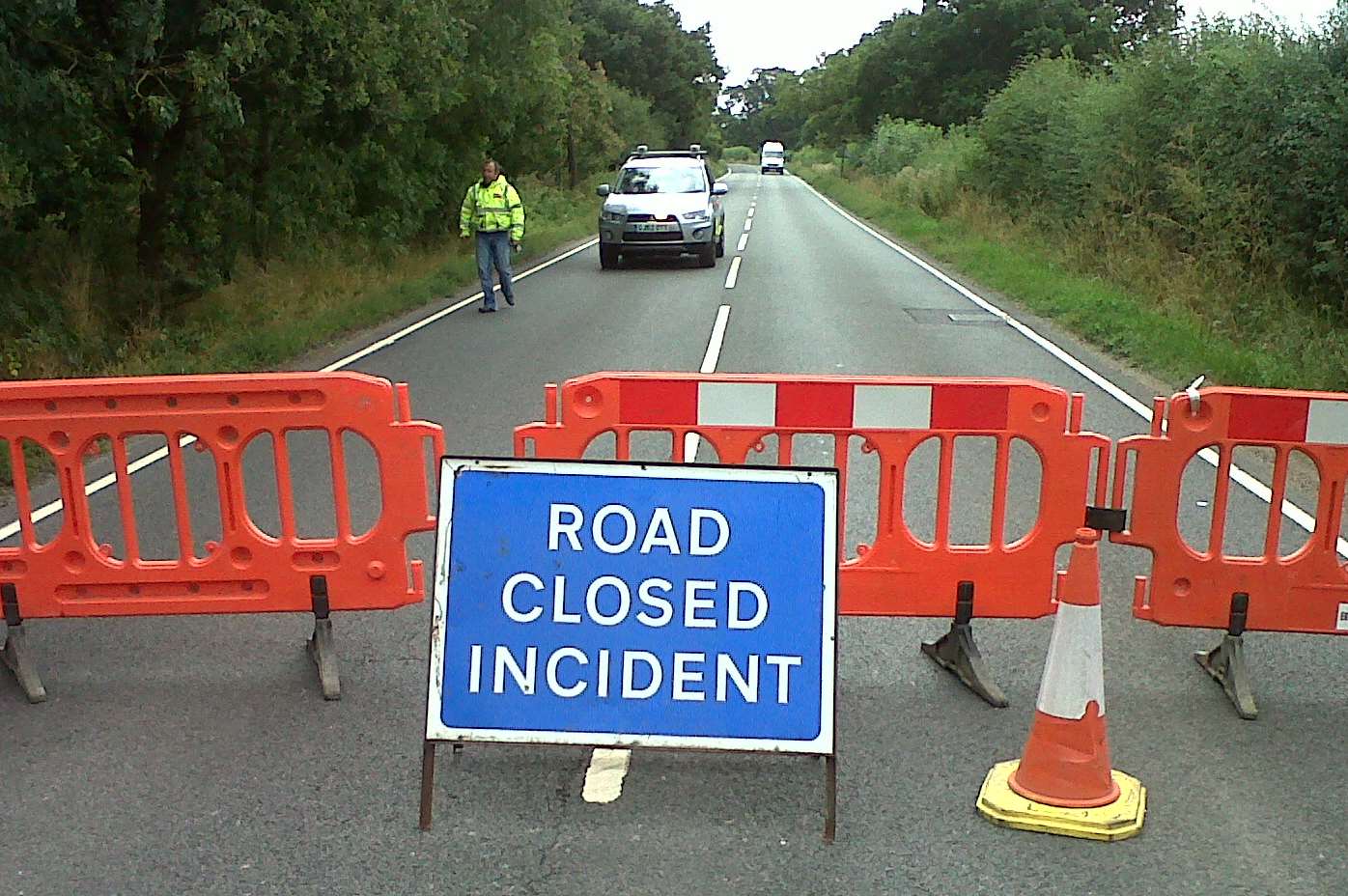 Police closed the A229 Linton Hill between Butt Green Lane and Maidstone Road. Picture: Martin Apps