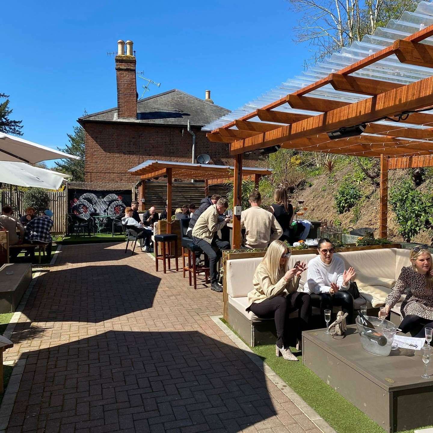 The new Ibiza-style lounge garden at the Old Coach and Horses in Harbledown. Picture: Facebook