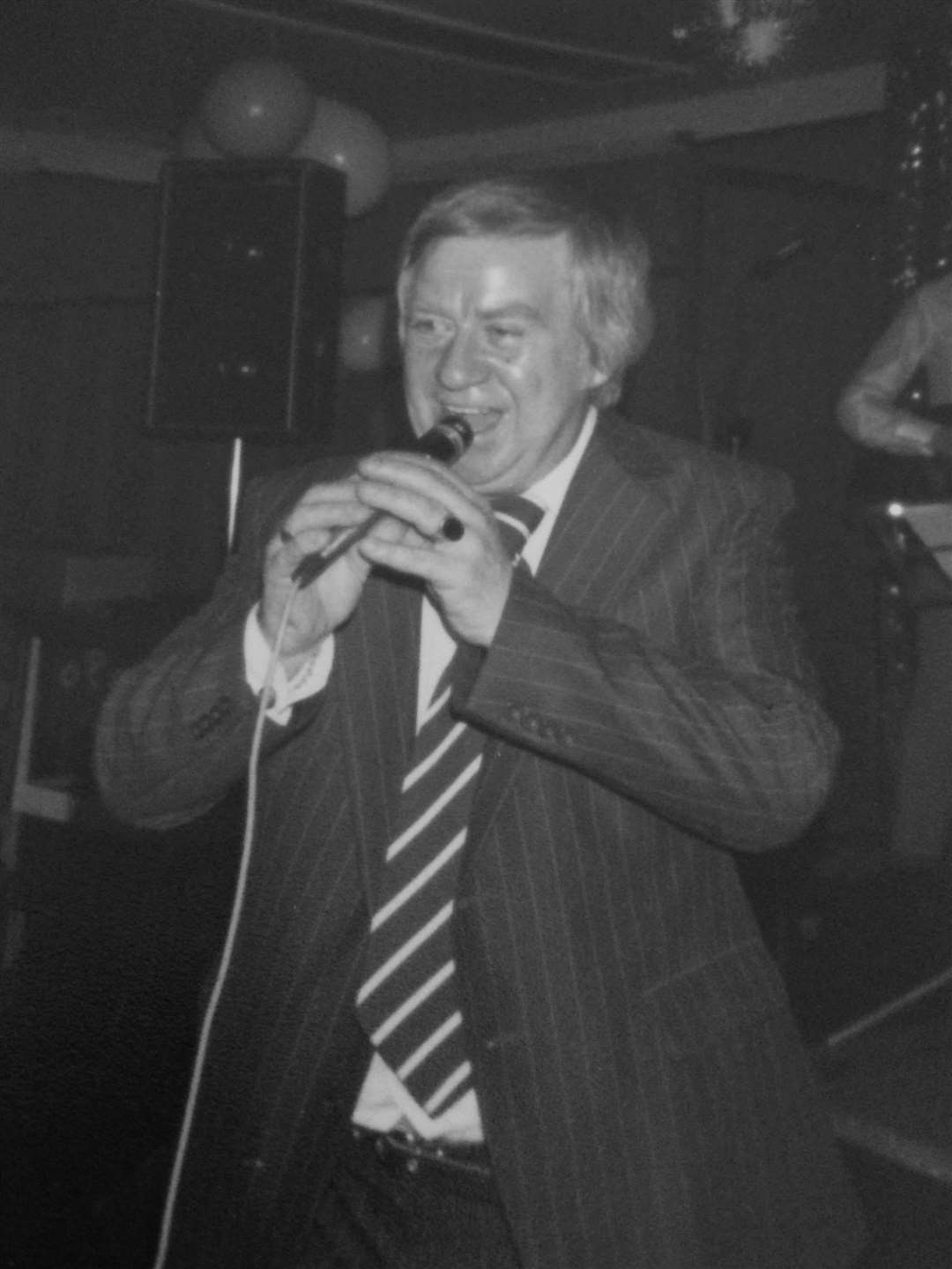 Sheppey entertainer George 'Georgie Dee' Dickson doing what he enjoyed best - singing