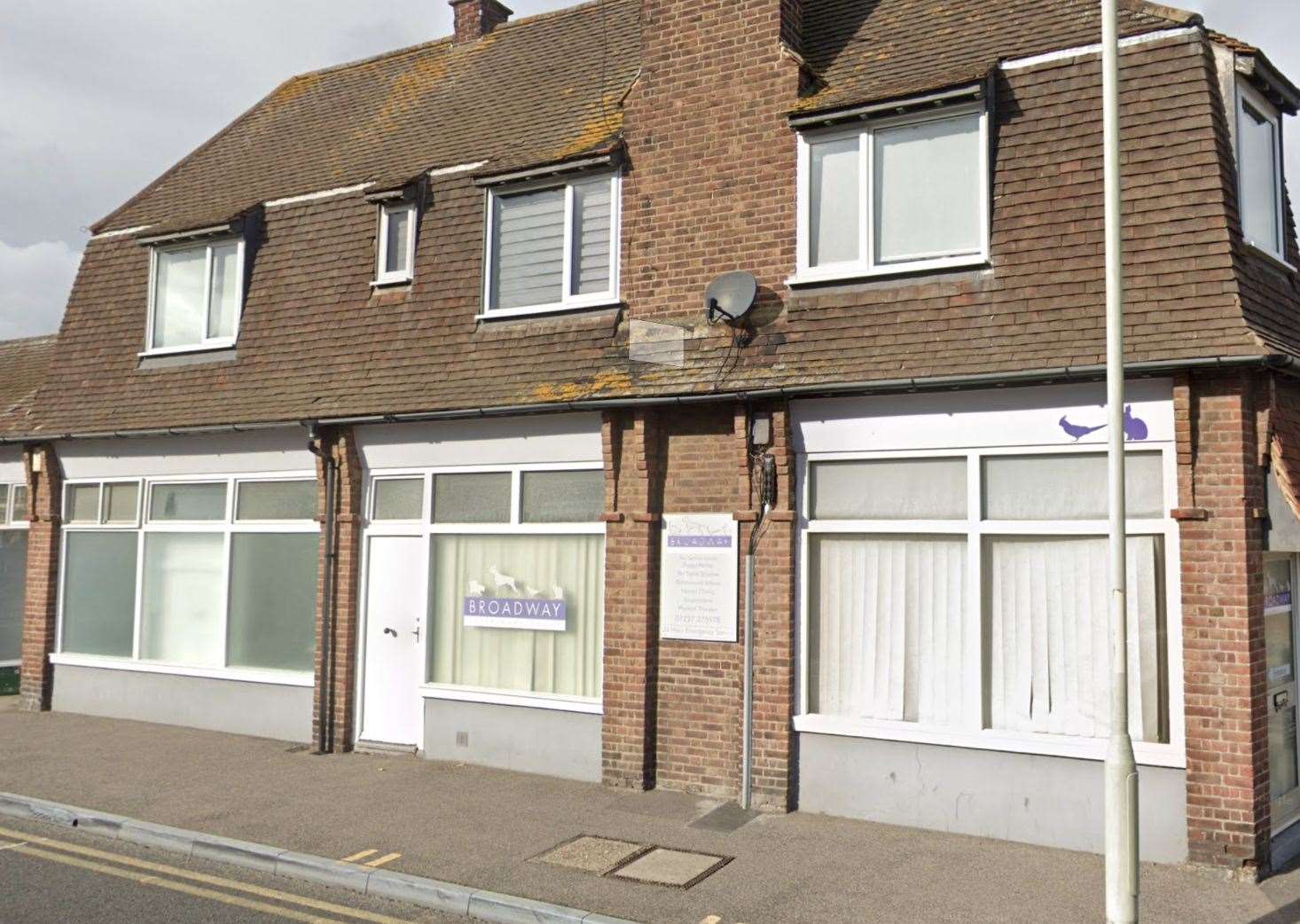 Broadway Veterinarian Group's surgery in The Broadway, Herne Bay. Pic: Google