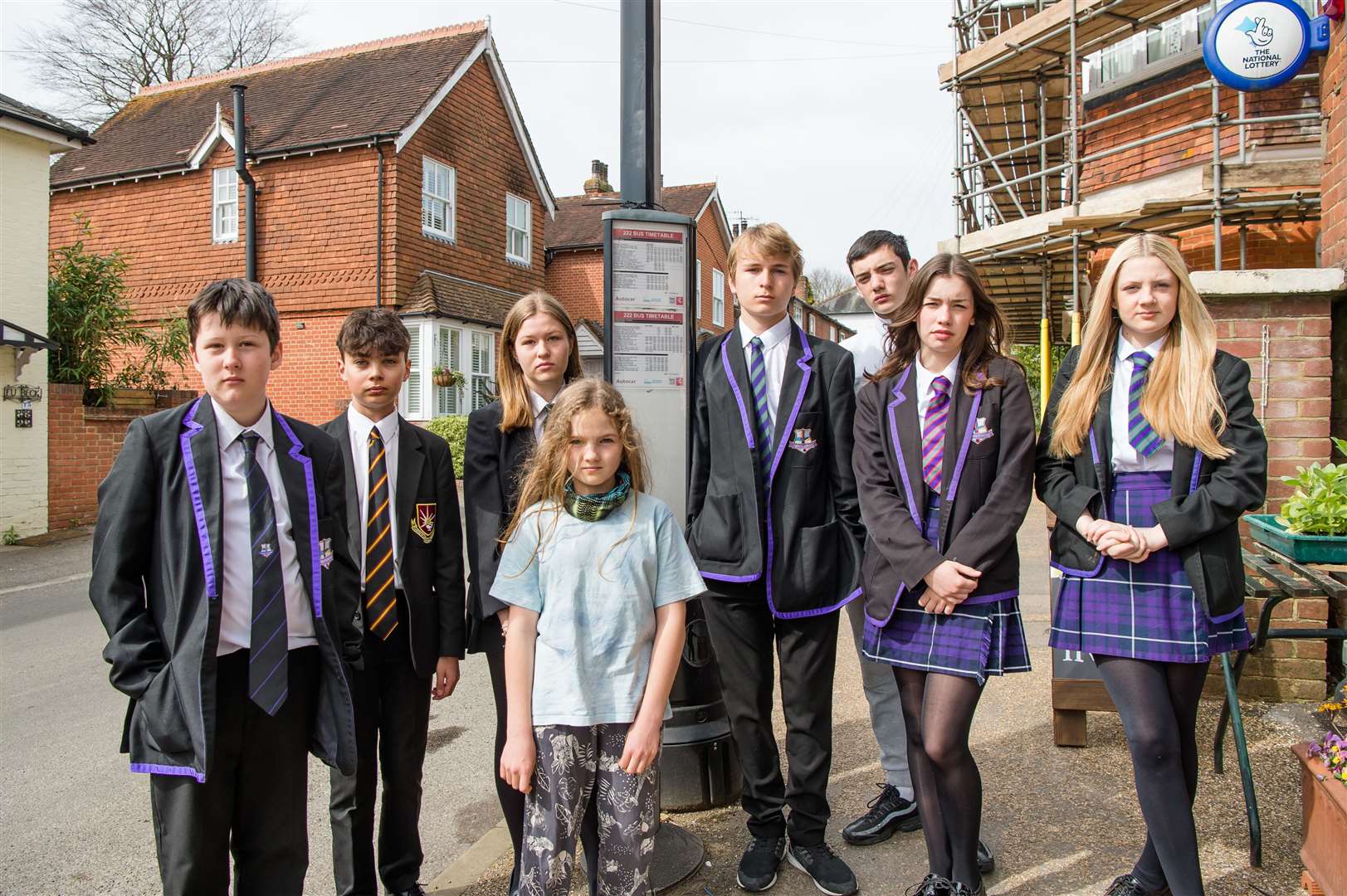Students from Knole Academy in Plaxtol affected by the S4 bus route cut proposed by KCC