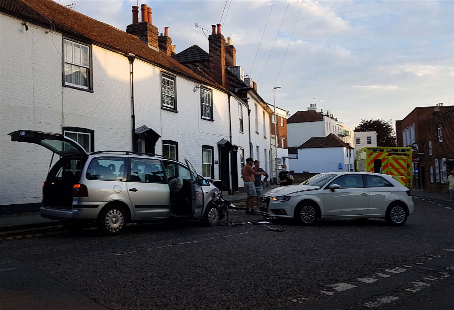 Police and paramedics were called to the scene of the crash