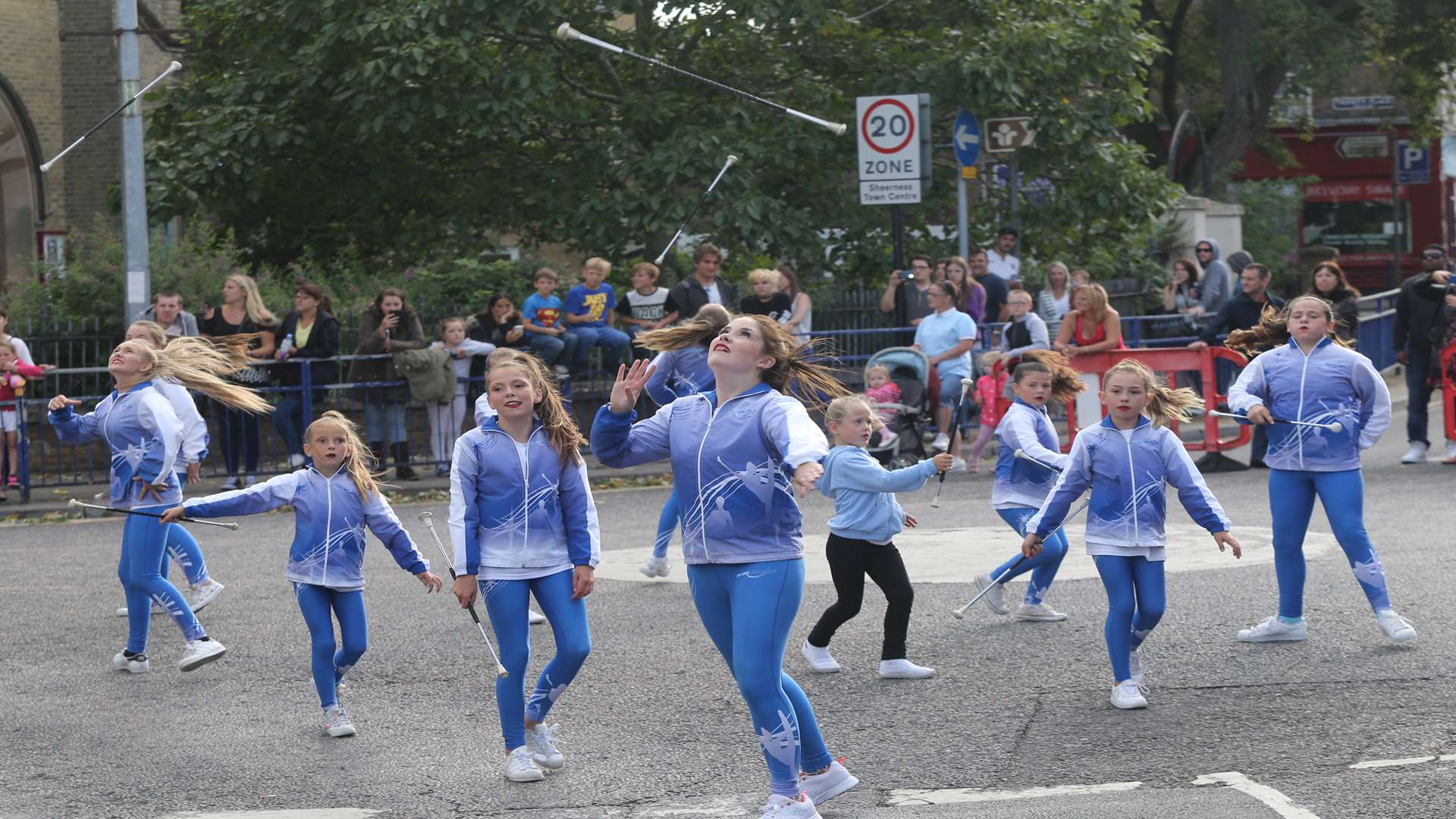 The Island All Stars Baton Twirling Academy perform at the Sheppey Carnival