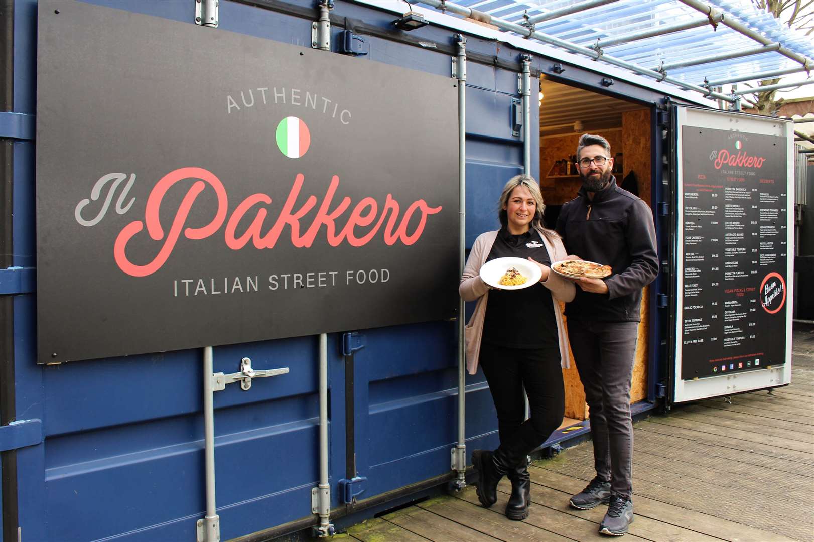 Fran and Jac Meli own two eateries at Coachworks in Ashford. Picture: Fran Meli