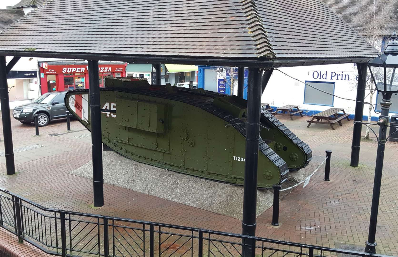 The tank resides under a specially-made shelter, however this is not enough to maintain its condition