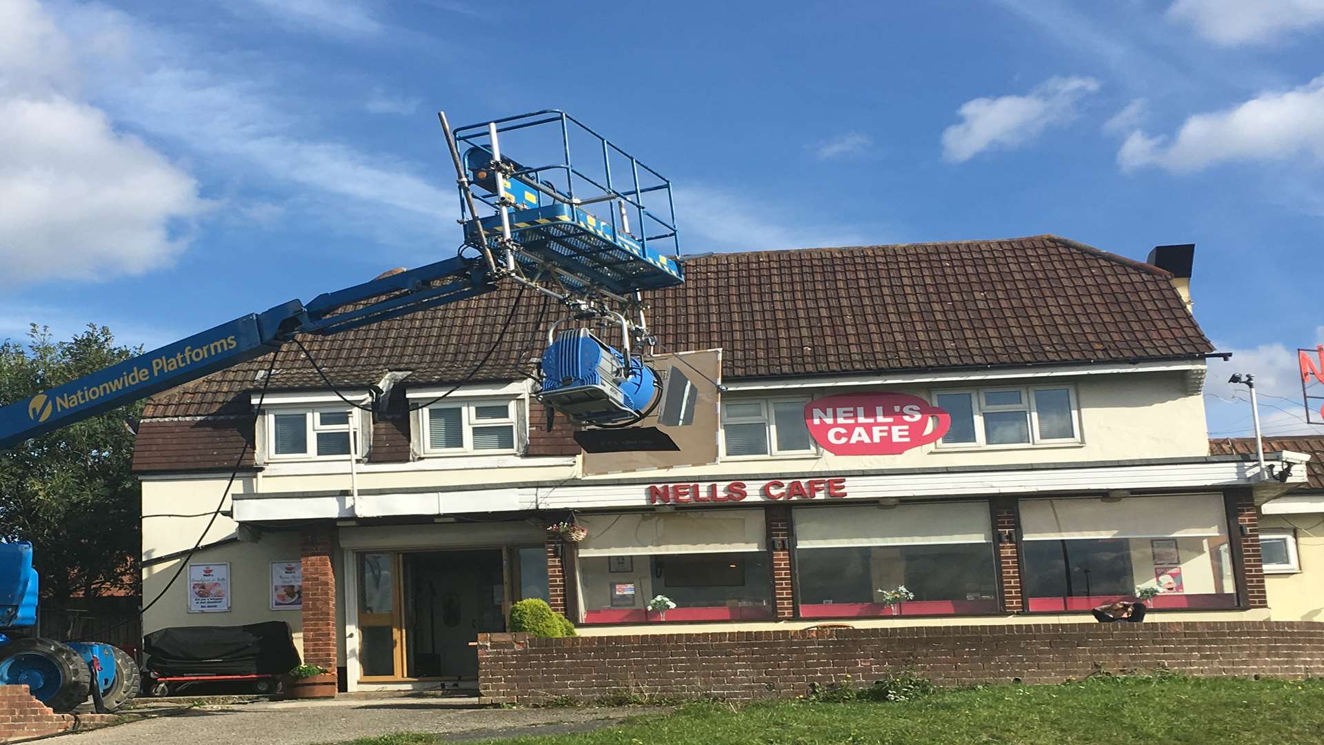 Film crews were at Nell's cafe in Gravesend filming for BBC America drama Killing Eve