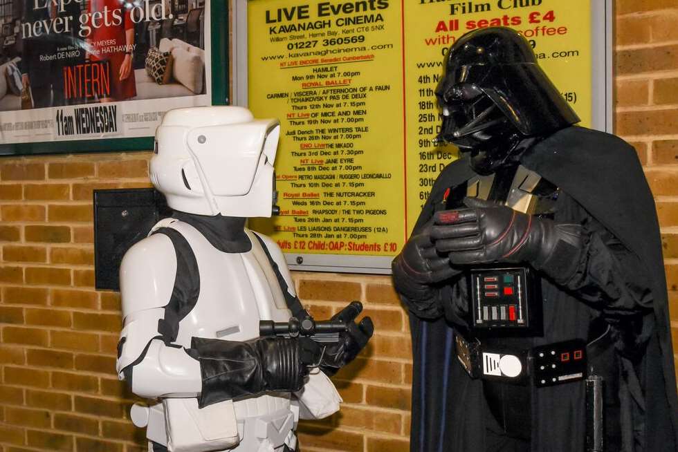 Star wars characters spiced up the opening night of the latest blockbuster. Picture: Julie Blackmer
