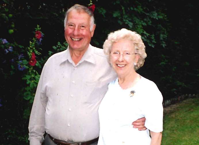 Dennis and Betty Mellor pictured on their 50th wedding anniversary