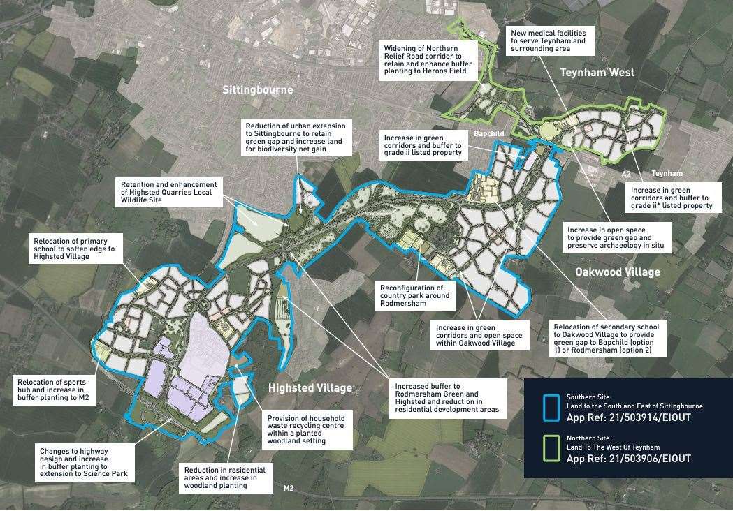 The amended proposals for Highsted Park. Picture: Swale Planning Portal