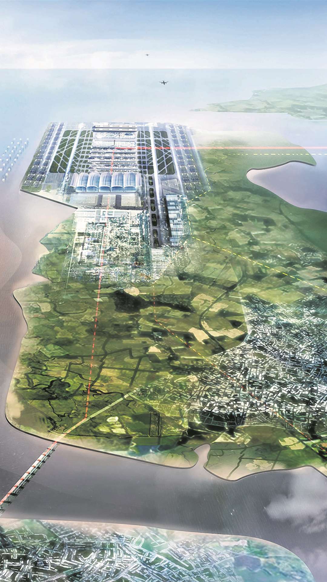 How architect Lord Foster's vision for an airport at Grain in the Thames Estuary could have looked
