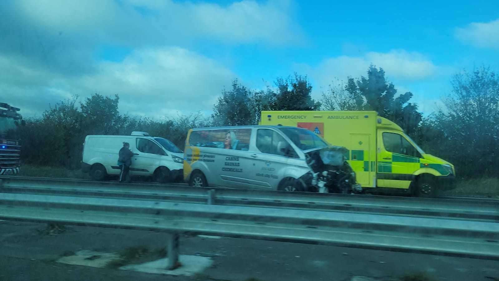 A van has been involved in the crash