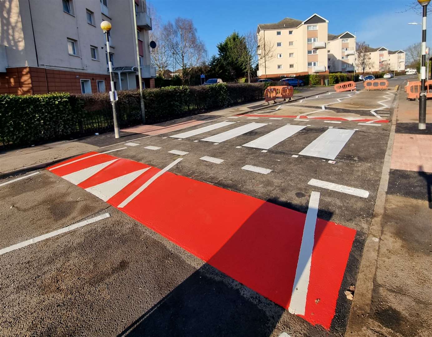 How the raised zebra crossing looked before it was ripped out. Picture: Ellie Crook