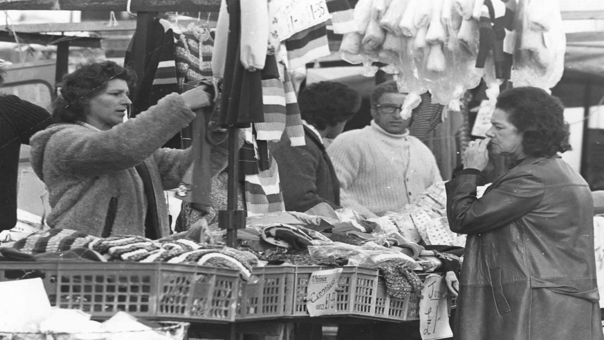 Folkestone Market in October 1974