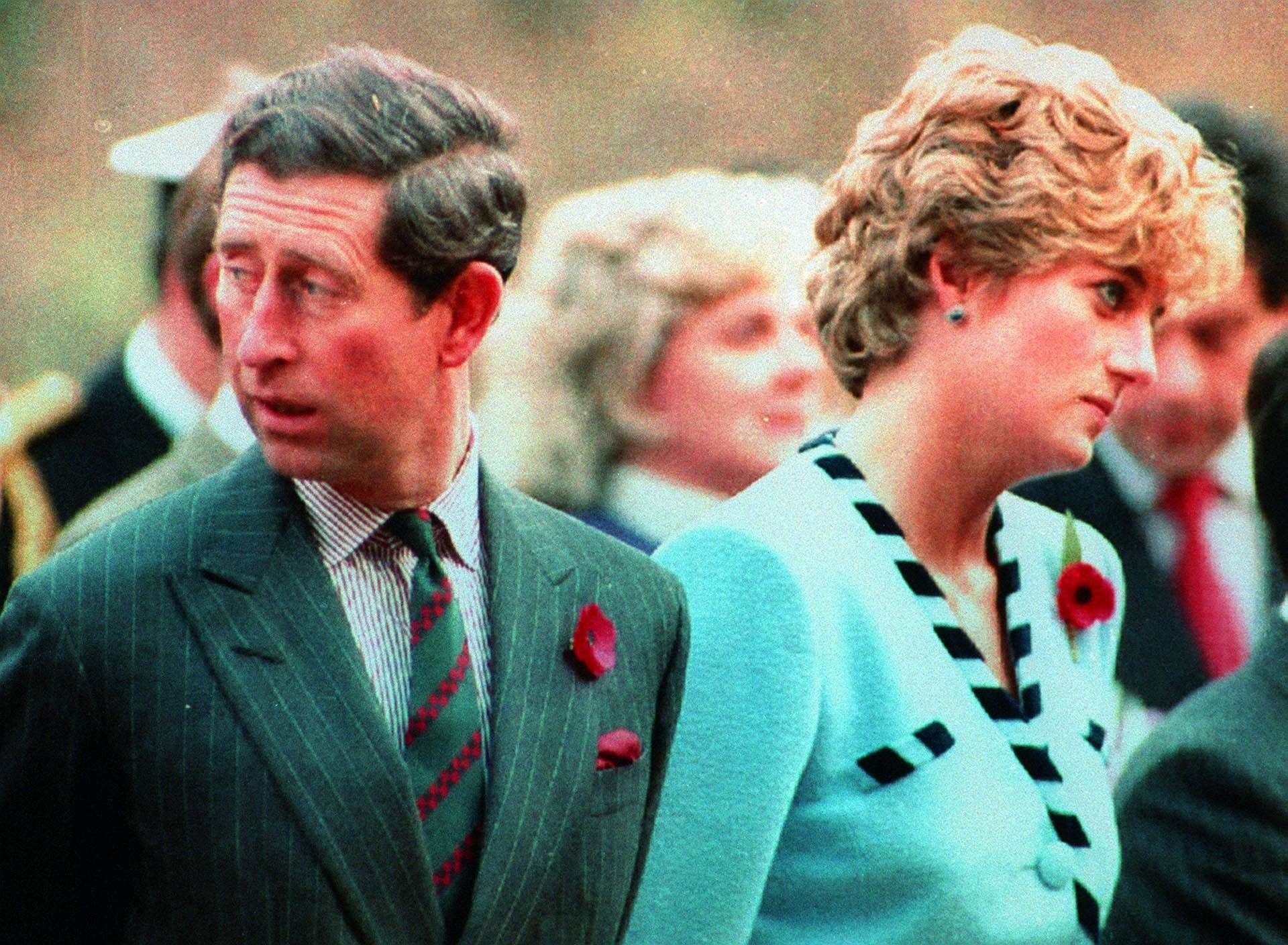 The then-Prince and Princess of Wales at a memorial outside Seoul, South Korea in 1992 (PA)