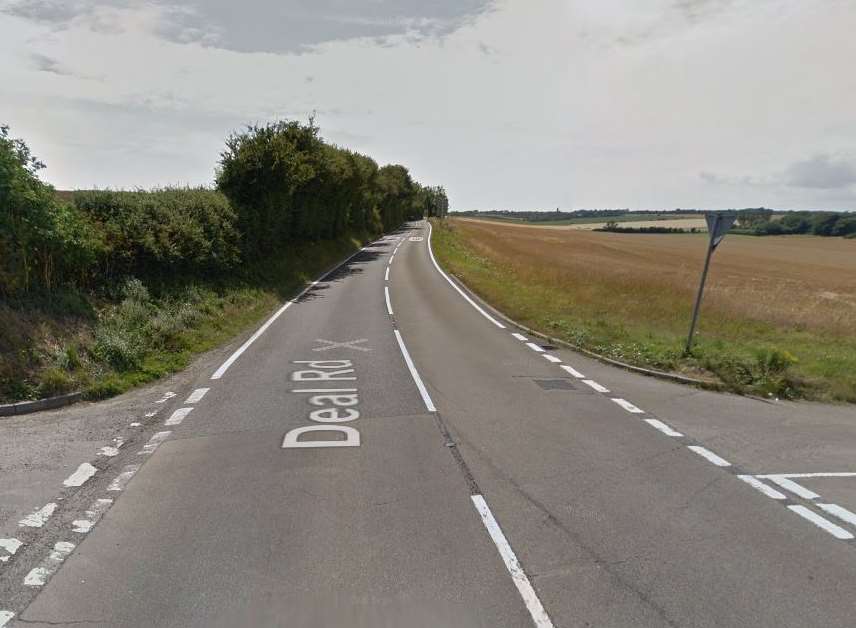 The A258 Deal Dover Road where the incident happened Picture: Google Maps