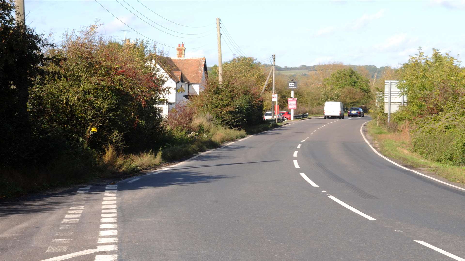 Junction of Staplehurst Road and Maidstone Road, at the bottom of Linton Hill