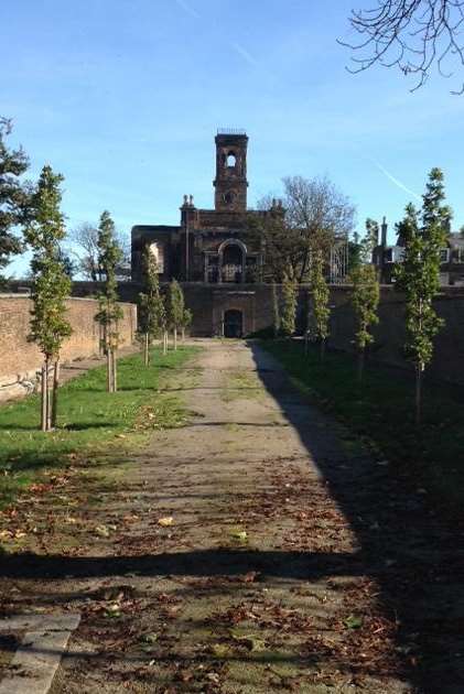 The grand promenade leading to the church from Sheerness Docks which was utterly overgrown and derelict three years ago