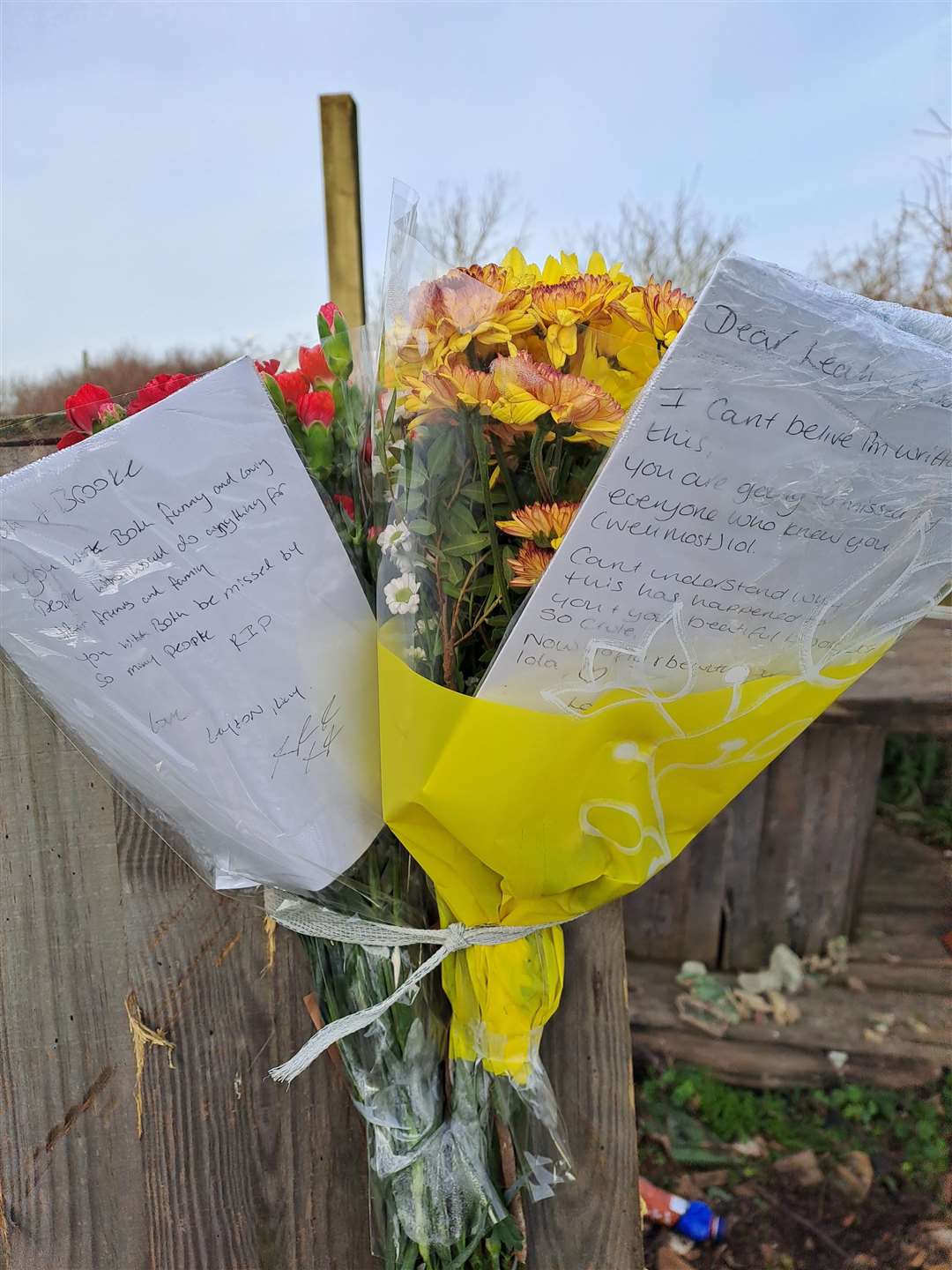 Flowers left at the scene of the tragedy in Whitstable