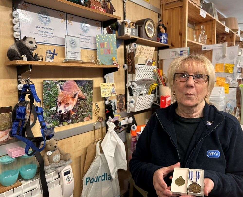 Sandra Pilkington from Sheerness has won the RSPCA Exceptional Dedication Queen Victoria Award 2023 and has been invited to attend an official presentation at Buckingham Palace