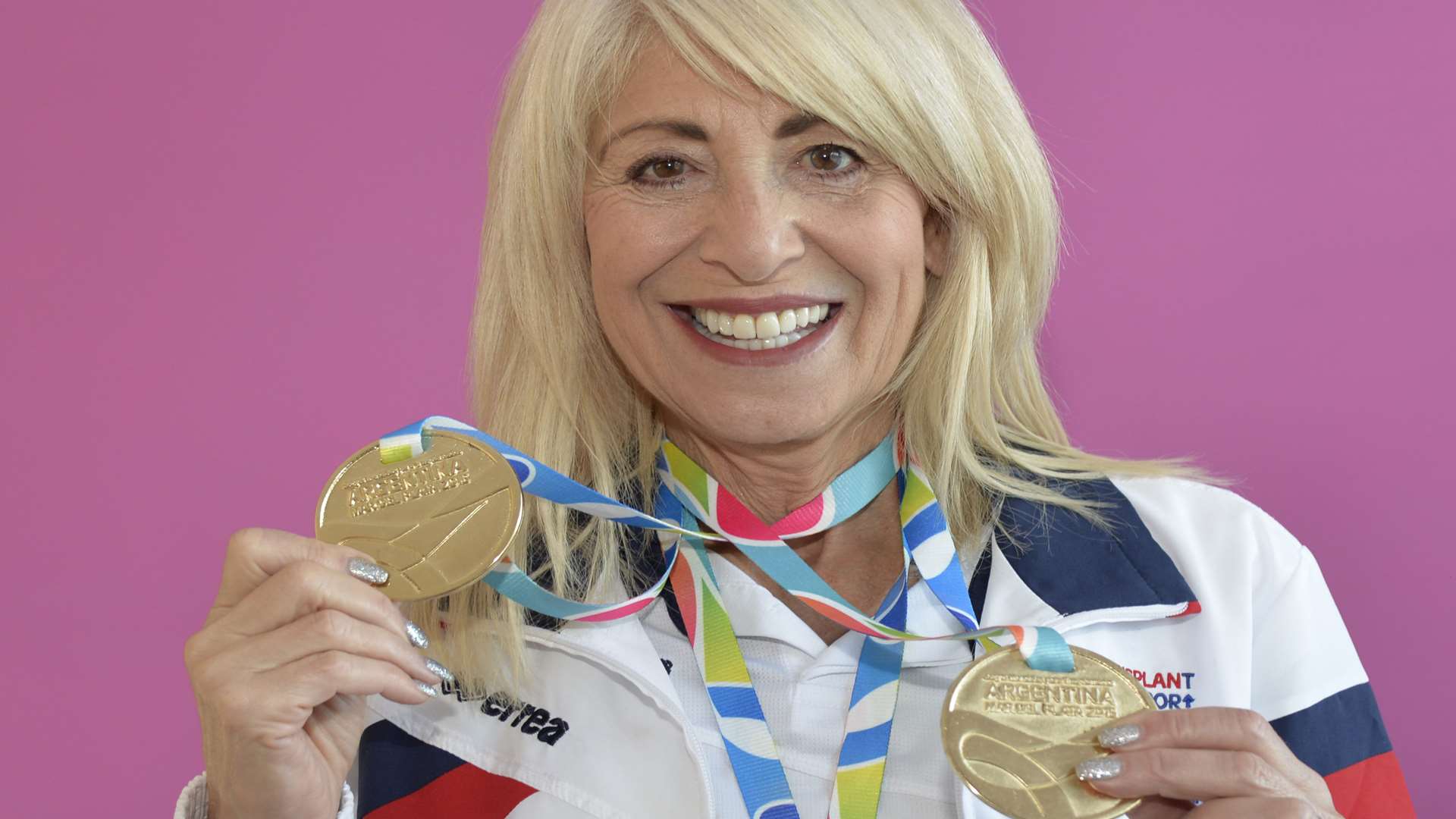 Sandie Tiley has won five medals at the World Transplant Games in Argentina