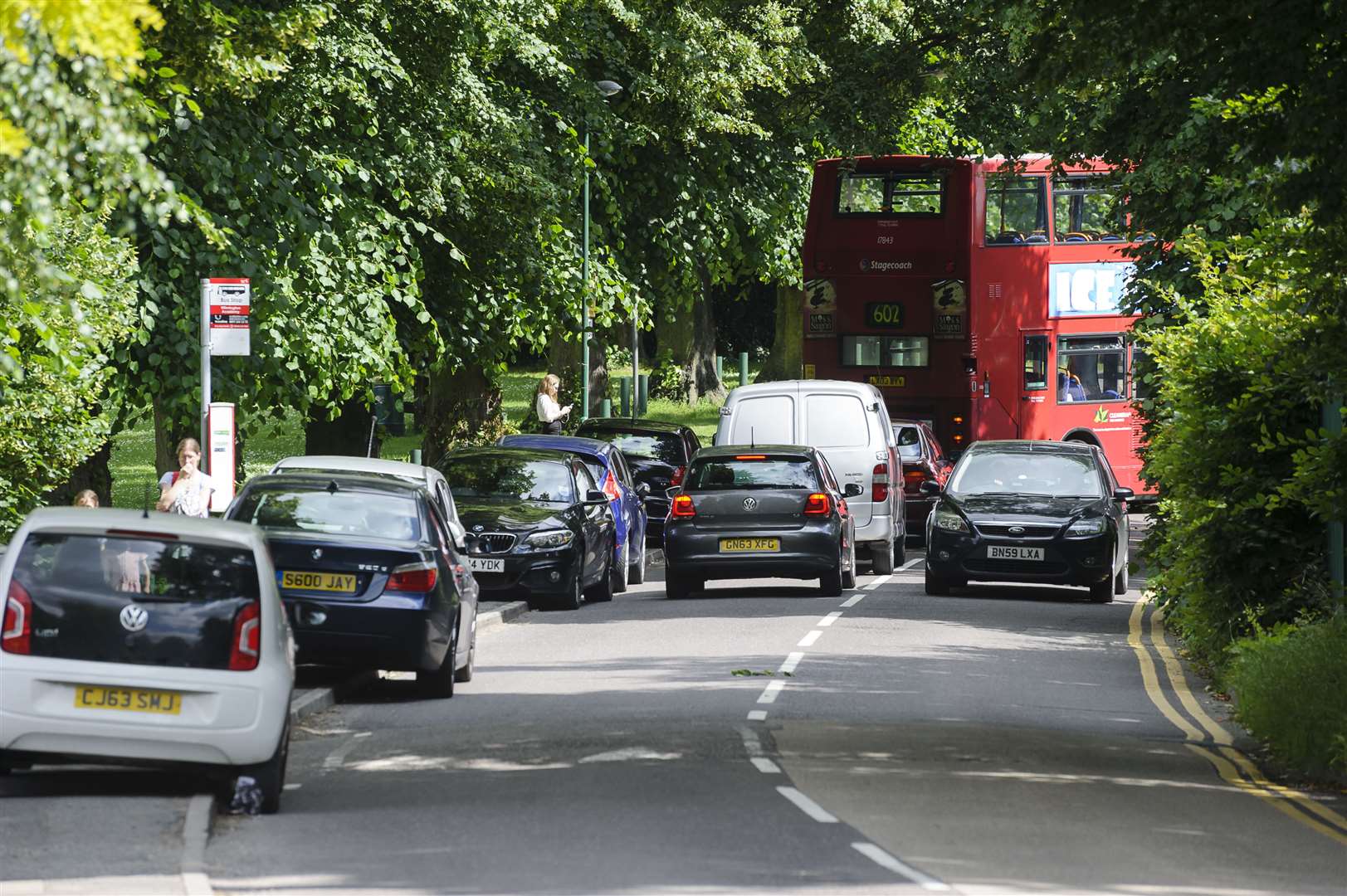 Views of Common Lane, Wilmington, in the area which serves the primary school and three secondary schools.