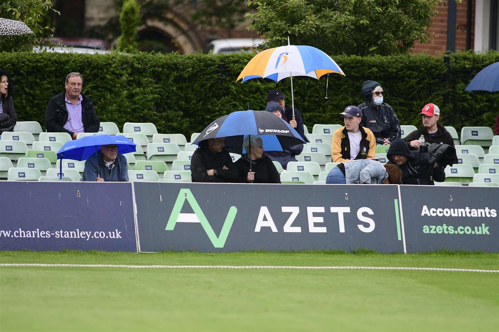 The crowd endured a damp evening at Canterbury Picture: Barry Goodwin