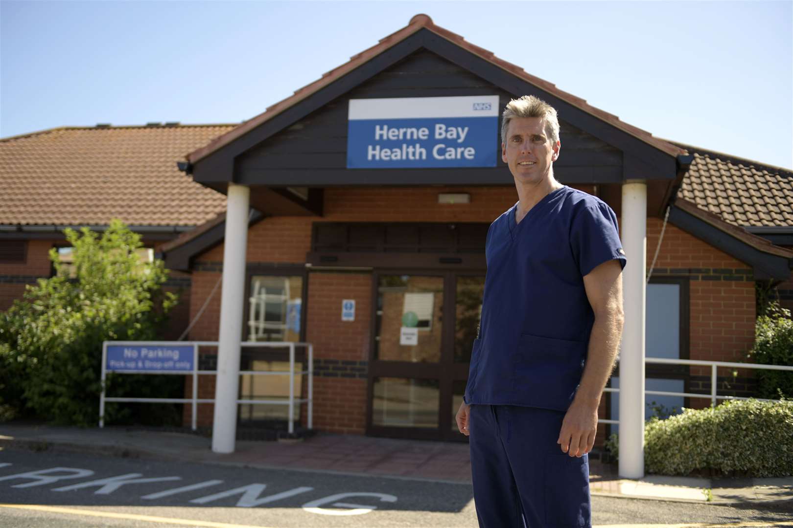 Jeremy Carter outside the Herne Bay Urgent Treatment Centre. Picture: Barry Goodwin