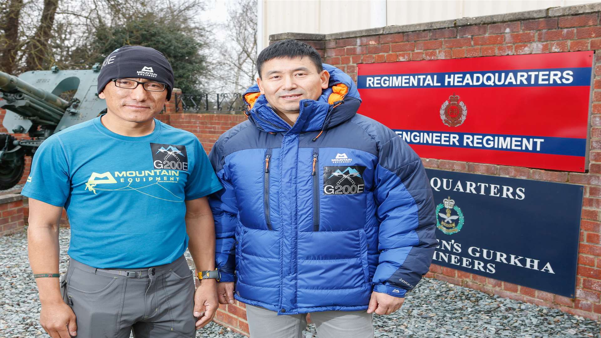 WO2 (SSM) Govinda Bahadur Rana and SGT Pasany Sherpa before they left for an expedition to climb Everest