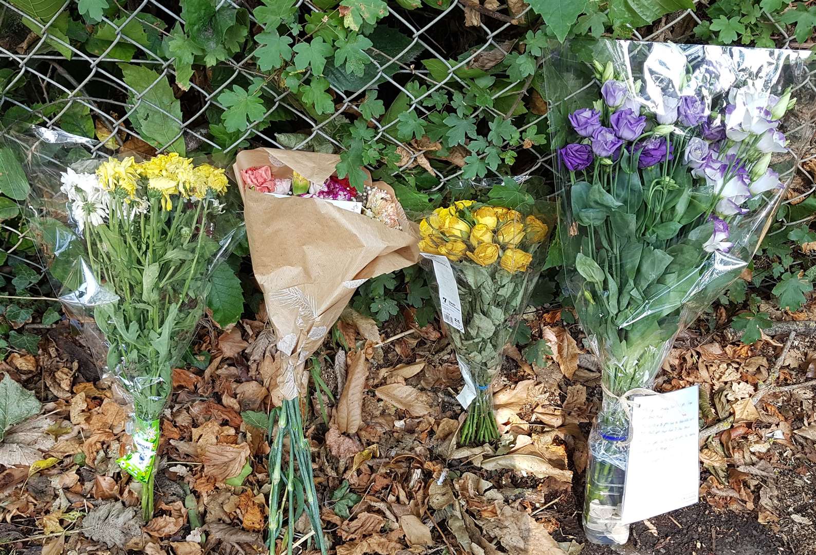 Floral tributes were left at the spot where Anthony Gower died on Pembury Road in Tonbridge