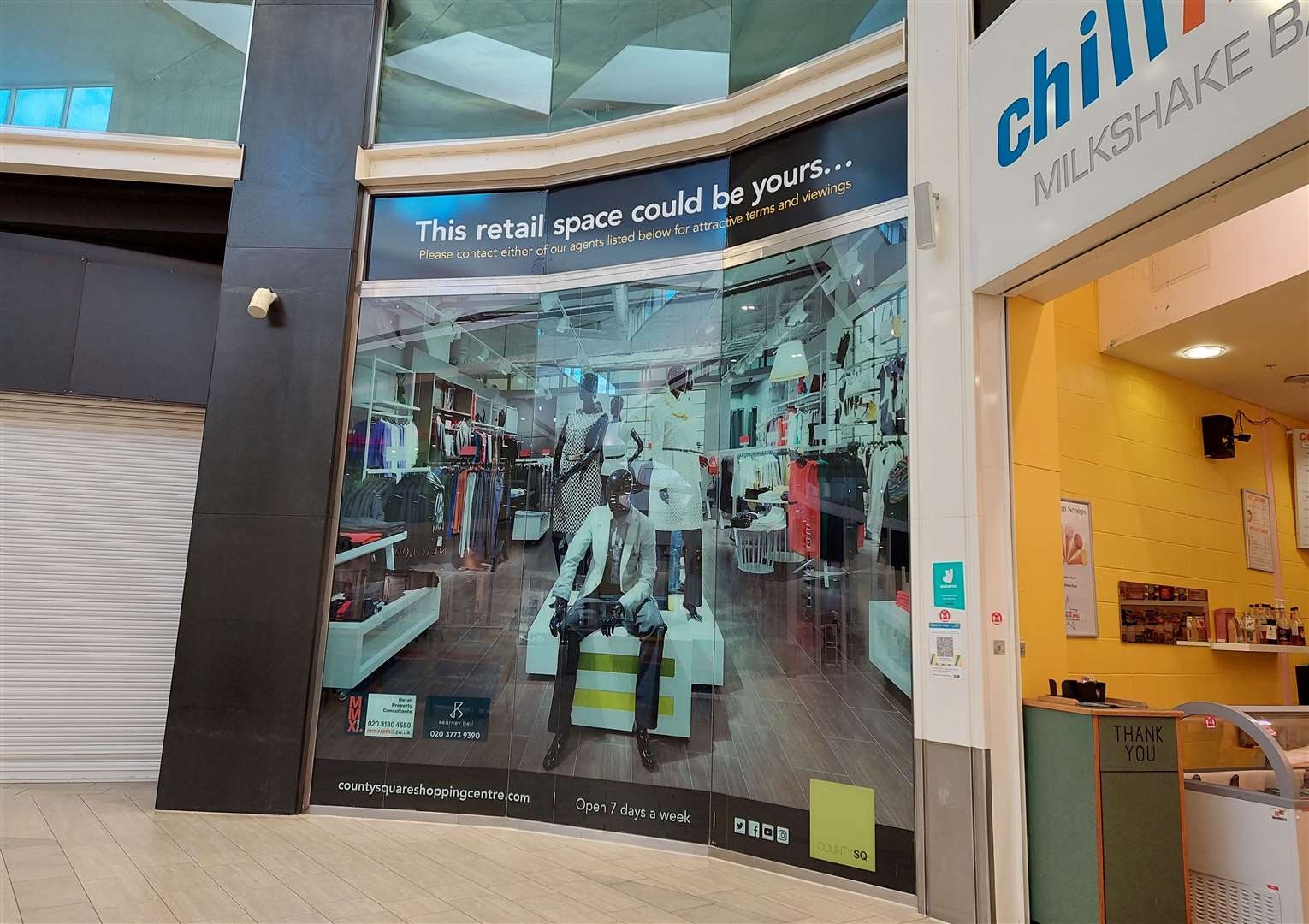 New signs were put up in the abandoned Debenhams store late last year